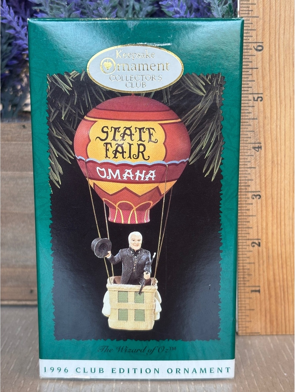 1996 Hallmark Keepsake Ornament Wizard of Oz Hot Air Balloon State Fair Omaha